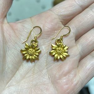 vintage gold plated earrings